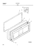 DOOR Diagram and Parts List for FFC07C2CW0  Frigidaire Freezer