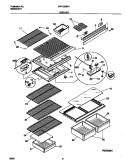 SHELVES Diagram and Parts List for FRT18IDRHW1  Frigidaire Refrigerator
