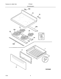 TOP / DRAWER Diagram and Parts List for FEF366DSA  Frigidaire Range