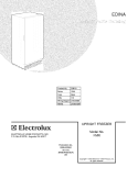 COVER Diagram and Parts List for FMR13  Electrolux Freezer