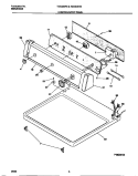 CONTROLS / TOP PANEL Diagram and Parts List for TDE336REW0  Tappan Dryer