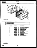DOOR PARTS Diagram and Parts List for FEF323BAWA  Frigidaire Range