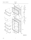 DOORS Diagram and Parts List for FRT18G4AQH  Frigidaire Refrigerator