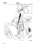 CABINET / DRUM Diagram and Parts List for CRGF342AS0  Frigidaire Dryer