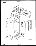 CABINET PARTS Diagram and Parts List for FRT18QRBD1  Frigidaire Refrigerator
