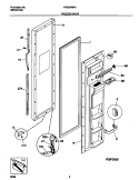 FREEZER DOOR Diagram and Parts List for FRS20WRHW4  Frigidaire Refrigerator