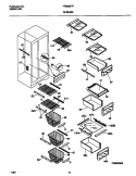 SHELVES Diagram and Parts List for FRS28ZRFD0  Frigidaire Refrigerator