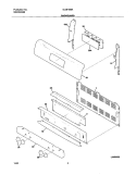 BACKGUARD Diagram and Parts List for GLGF388AQA  Frigidaire Range