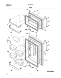DOORS Diagram and Parts List for PLHT217TAB1  Frigidaire Refrigerator