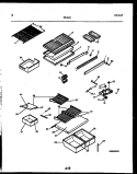 SHELVES AND SUPPORTS Diagram and Parts List for 95-2162-23-00  Tappan Refrigerator