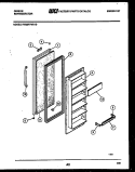 FREEZER DOOR PARTS Diagram and Parts List for RS22F7WU1D  Gibson Refrigerator