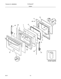 DOOR Diagram and Parts List for FGEF3044KFF  Frigidaire Range