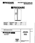SIDE BY SIDE REFRIGERATOR Diagram and Parts List for FRS22VSBD0  Frigidaire Refrigerator