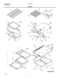 SHELVES Diagram and Parts List for GLRT214TCB1  Frigidaire Refrigerator