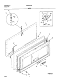 DOOR Diagram and Parts List for FFC20C8CW0  Frigidaire Freezer