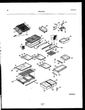 SHELVES AND SUPPORTS Diagram and Parts List for FPCE21TPW1  Frigidaire Refrigerator