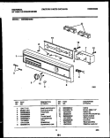 CONSOLE AND CONTROL PARTS Diagram and Parts List for MDB532RBR0  Frigidaire Dishwasher