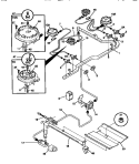 BURNER Diagram and Parts List for TGF335BCWA  Tappan Range