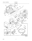 ICE MAKER Diagram and Parts List for EI32AF65JS0  Electrolux Freezer