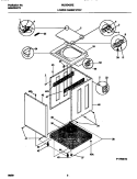 P17R0010 WSHR CAB, TOP Diagram and Parts List for WLXG42RED0  Frigidaire Washer Dryer Combo