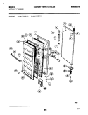 DOOR Diagram and Parts List for UL1793ECW3  Electrolux Freezer