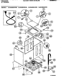 CABINET, TOP PANEL, BASE Diagram and Parts List for WA6500ADD3  Frigidaire Washer