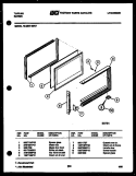 UPPER OVEN DOOR PARTS Diagram and Parts List for 72-2547-00-07  Tappan Range
