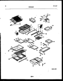 SHELVES AND SUPPORTS Diagram and Parts List for FPCE19TPL1  Frigidaire Refrigerator