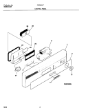 CONTROL PANEL Diagram and Parts List for FDB345LFR1  Frigidaire Dishwasher