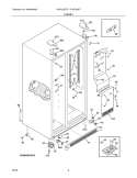 CABINET Diagram and Parts List for GHSC39ETEW3  Frigidaire Refrigerator