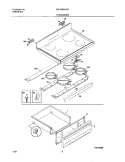 TOP / DRAWER Diagram and Parts List for FEF336WHSD  Frigidaire Range