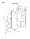 REFRIGERATOR DOOR Diagram and Parts List for GLHS269ZCW2  Frigidaire Refrigerator