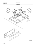 TOP / DRAWER Diagram and Parts List for MPF300PXWG  Uni Range