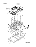 COOKTOP Diagram and Parts List for FGC36S9JBA  Frigidaire Cooktop