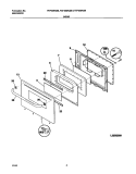 DOOR Diagram and Parts List for FEF326AWB  Frigidaire Range