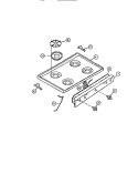 COOKTOP Diagram and Parts List for CGC4M6DXE  Gibson Range