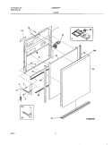 DOOR Diagram and Parts List for FDB635RFR6  Frigidaire Dishwasher