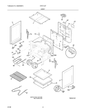 BODY Diagram and Parts List for CFEF312FSB  Frigidaire Range