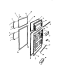 DOOR Diagram and Parts List for RT173GCD3  Frigidaire Refrigerator