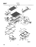 SHELVES Diagram and Parts List for FRT21TSGD1  Frigidaire Refrigerator