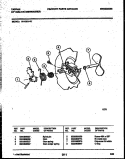 CAM Diagram and Parts List for 61-1021-10-00  Tappan Dishwasher