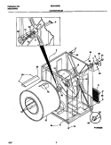 CABINET / DRUM Diagram and Parts List for MDG436REW1  Frigidaire Dryer