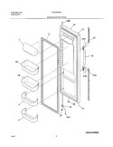 REFRIGERATOR DOOR Diagram and Parts List for FRS23KR4AW0  Frigidaire Refrigerator