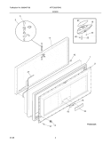 DOOR Diagram and Parts List for AFFC2027DW3  Frigidaire Freezer