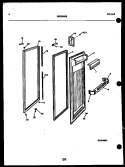 DOOR PARTS Diagram and Parts List for FGI220JN0D  Kelvinator Refrigerator