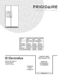 COVER Diagram and Parts List for FGHS2655KP1  Frigidaire Refrigerator