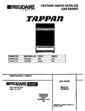 COVER Diagram and Parts List for TGF357CCTE  Tappan Range