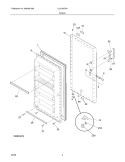 DOOR Diagram and Parts List for UL2100CA8  Electrolux Freezer
