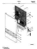 DOOR Diagram and Parts List for FDB874RCB0  Frigidaire Dishwasher