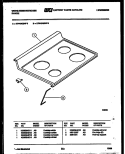 COOKTOP PARTS Diagram and Parts List for KF440GDW4  Frigidaire Range